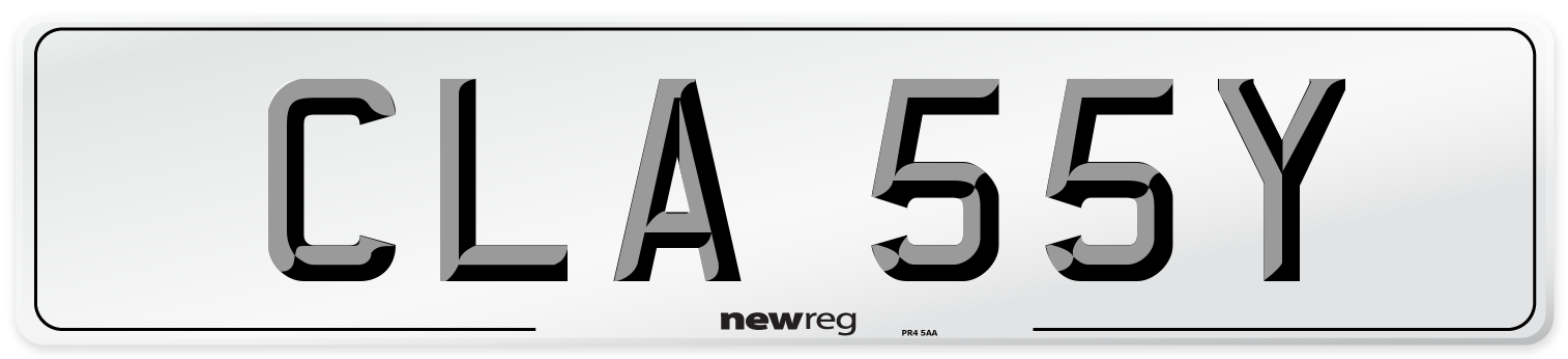 CLA 55Y Number Plate from New Reg